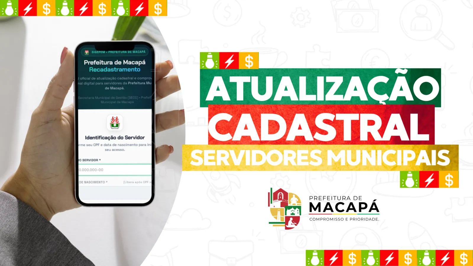 Comunicado: Prefeitura de Macapá inicia atualização cadastral obrigatória de servidores